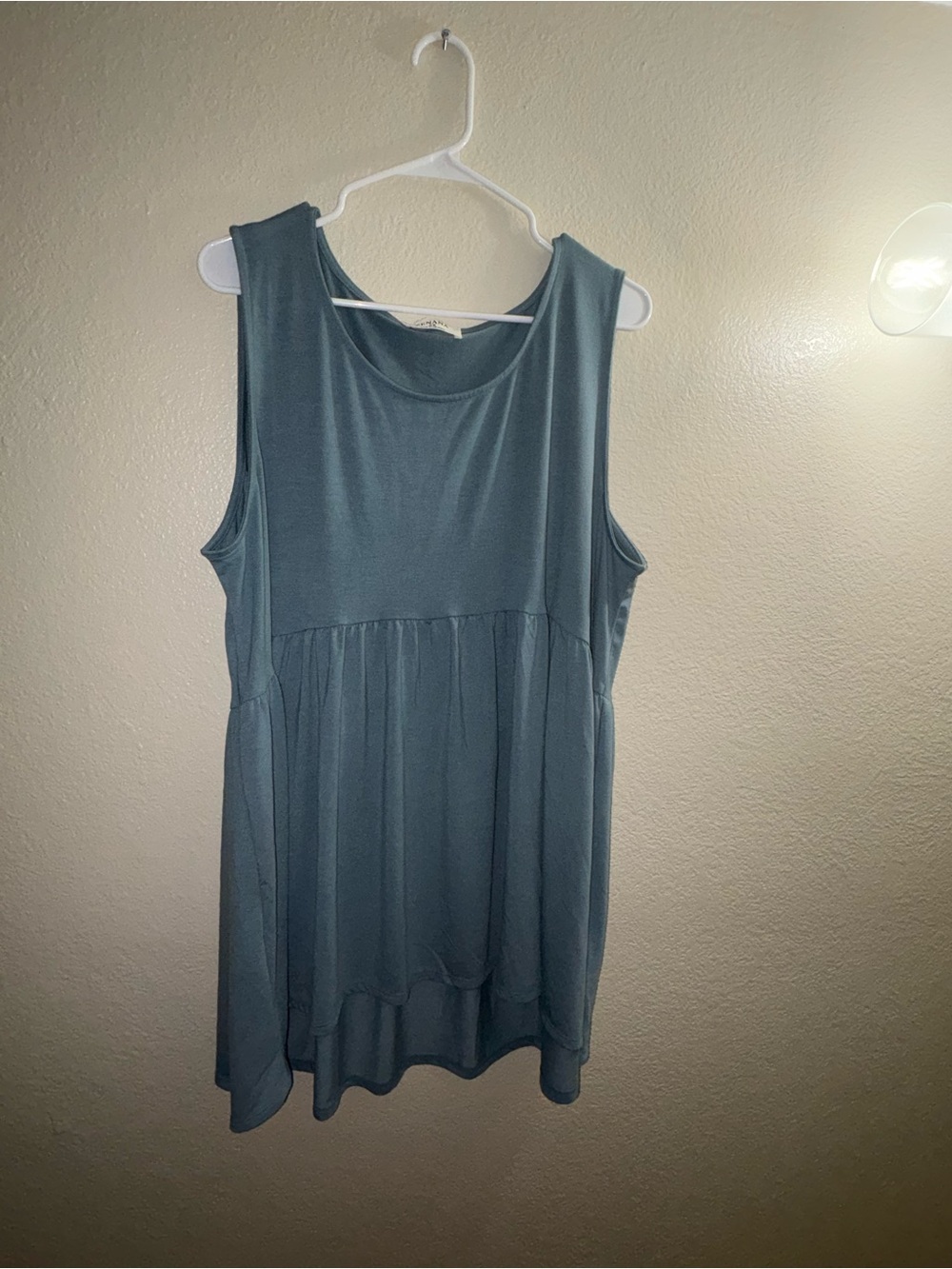 Zenana Outfitters Teal Sleeveless Peplum Tank Top